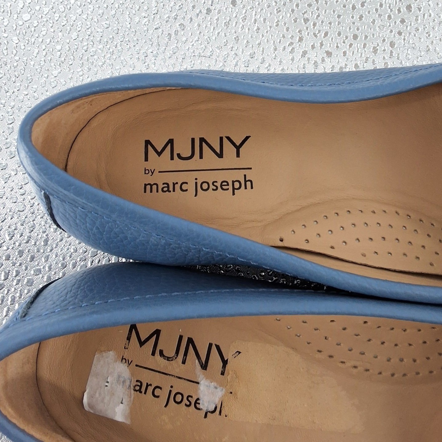 MJNY Marc Joseph New York Womens Blue Grained Leather Driver Loafers Size 10.5 - View 5