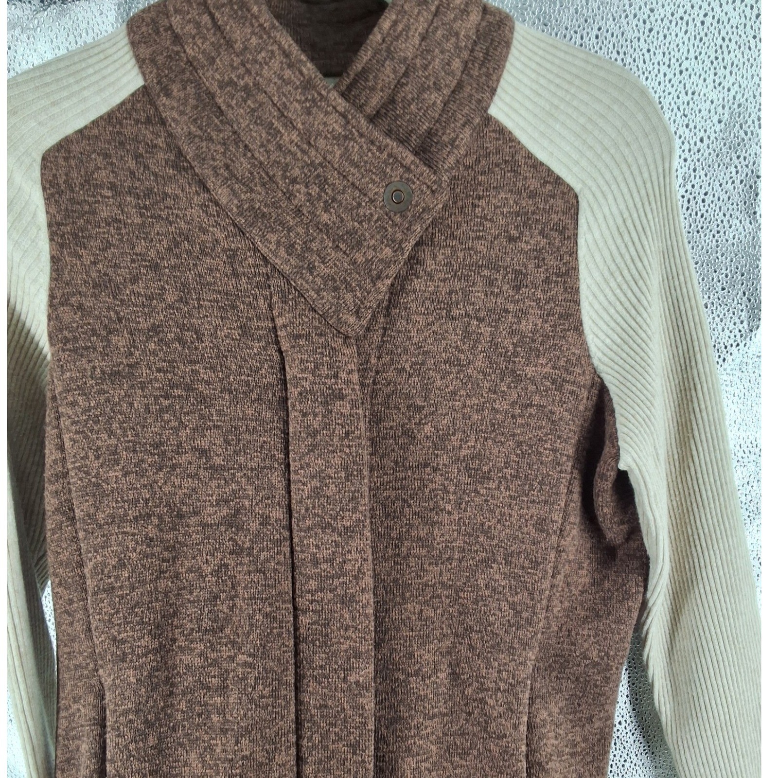 Royal Robbins Womens Small Brown Marled Fleece Full Zip Sweater Jacket - View 7