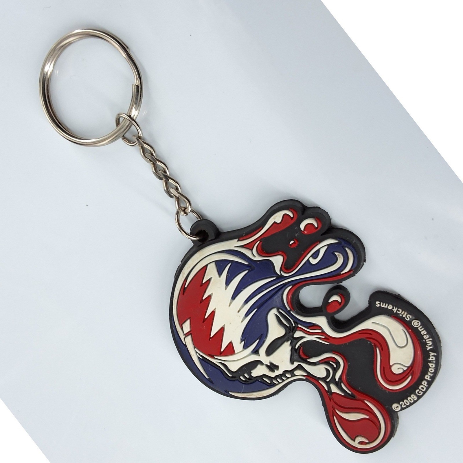 Grateful Dead Melt Your Face Keychain 2009 Yujean Steal Your Face Skull Rubber - View 4