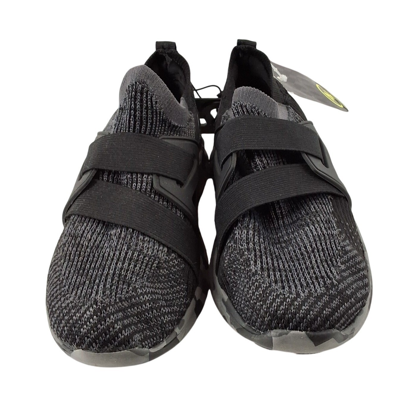 Athletic Works Womens Black Knit Cage Slip On Memory Foam Sneakers Size 11 NEW - View 4