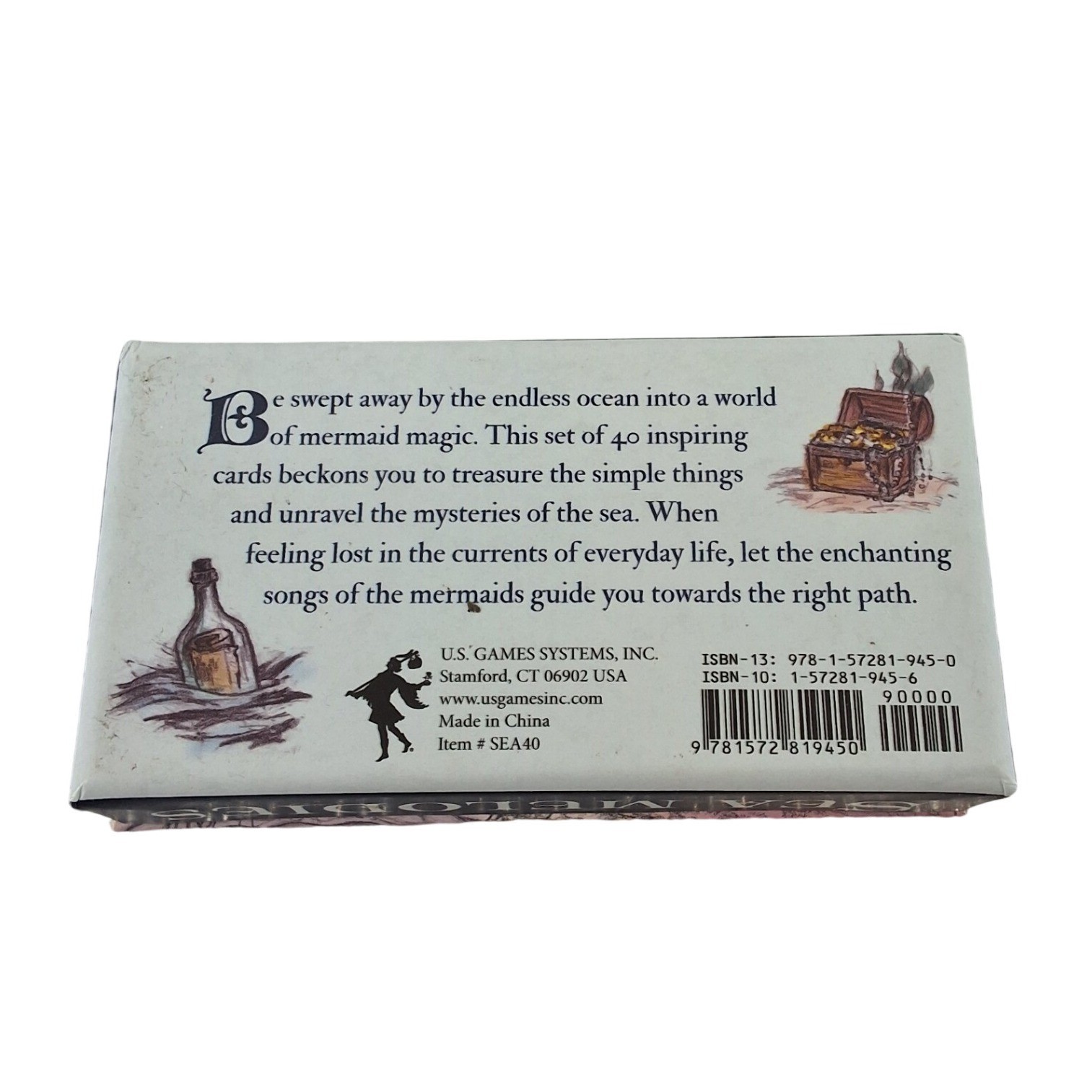 Sea Melodies Mermaid Oracle Cards Deck Jessica Le US Games Systems SEA40 40 Card
