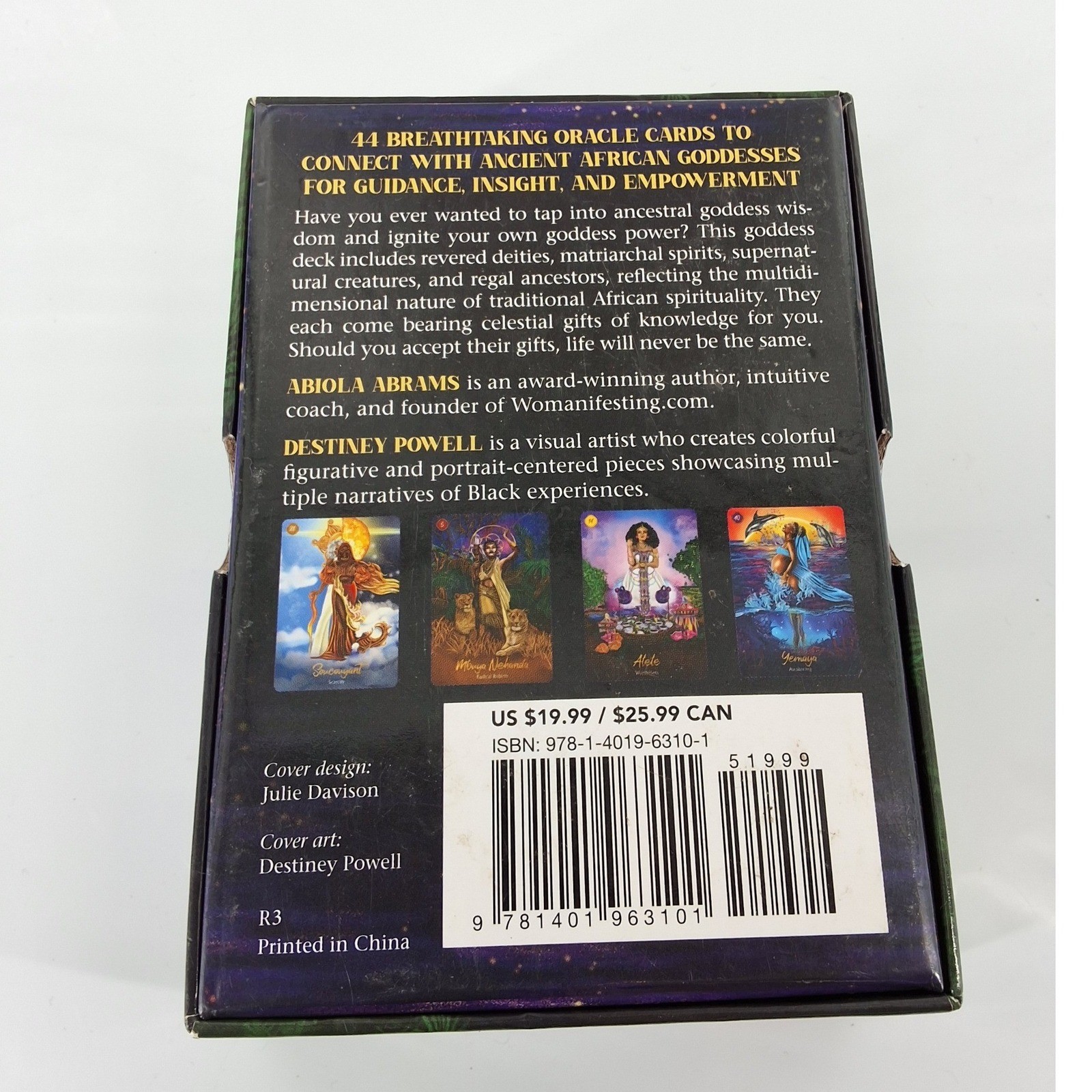 Abiola Abrams African Goddess Rising Oracle 44 Card Deck & Guidebook