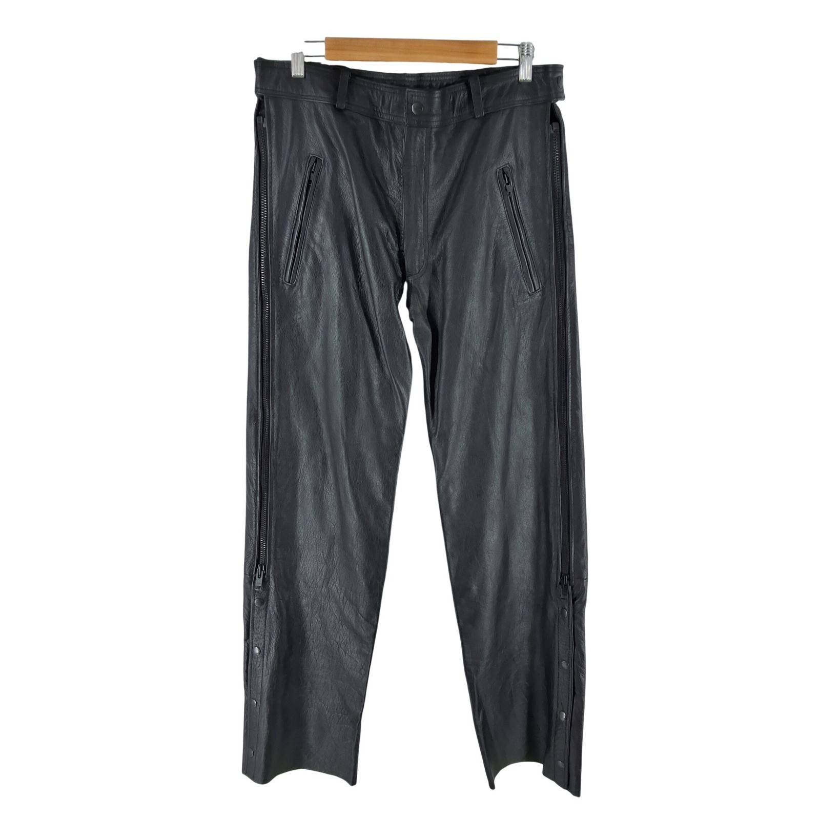 Unik 770 Mens Leather Motorcycle Overpants Full Zip Biker Pants 32x34