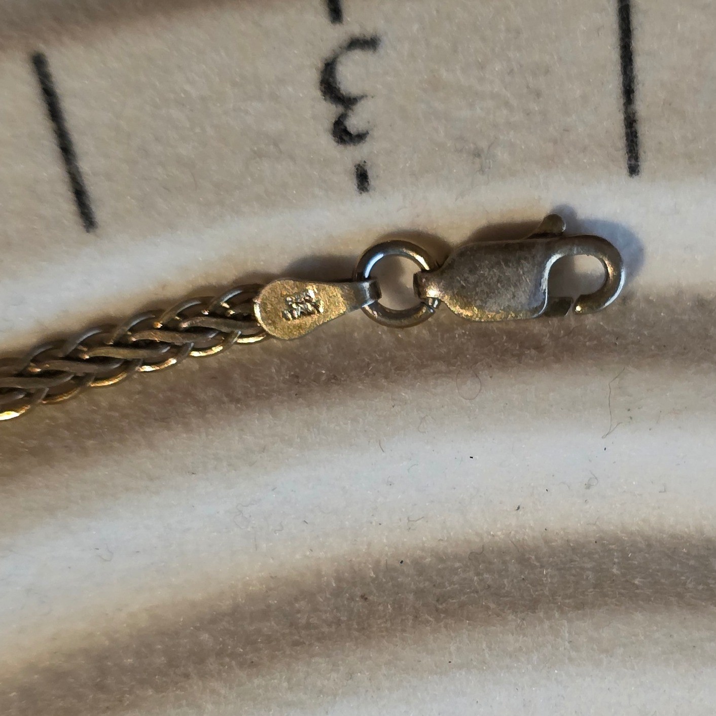 Italy 925 Sterling Silver Gold Vermeil Wheat Chain Bracelet 7" 3.2g Minimalist - View 4