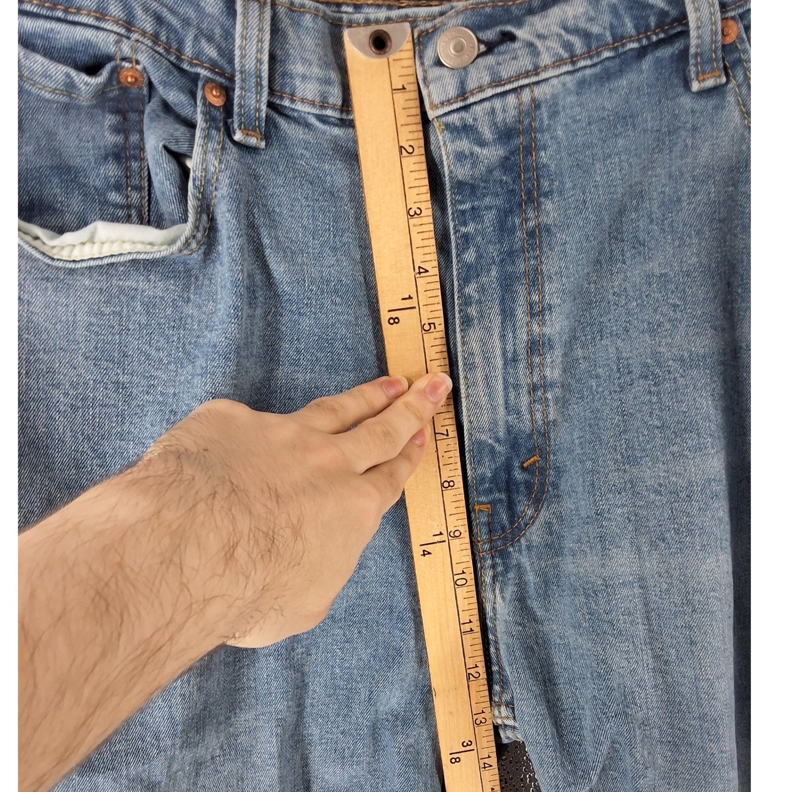 Levis 550 Relaxed Fit Tapered Leg Highrise Denim Jeans W40 L30 Medium Wash - View 6