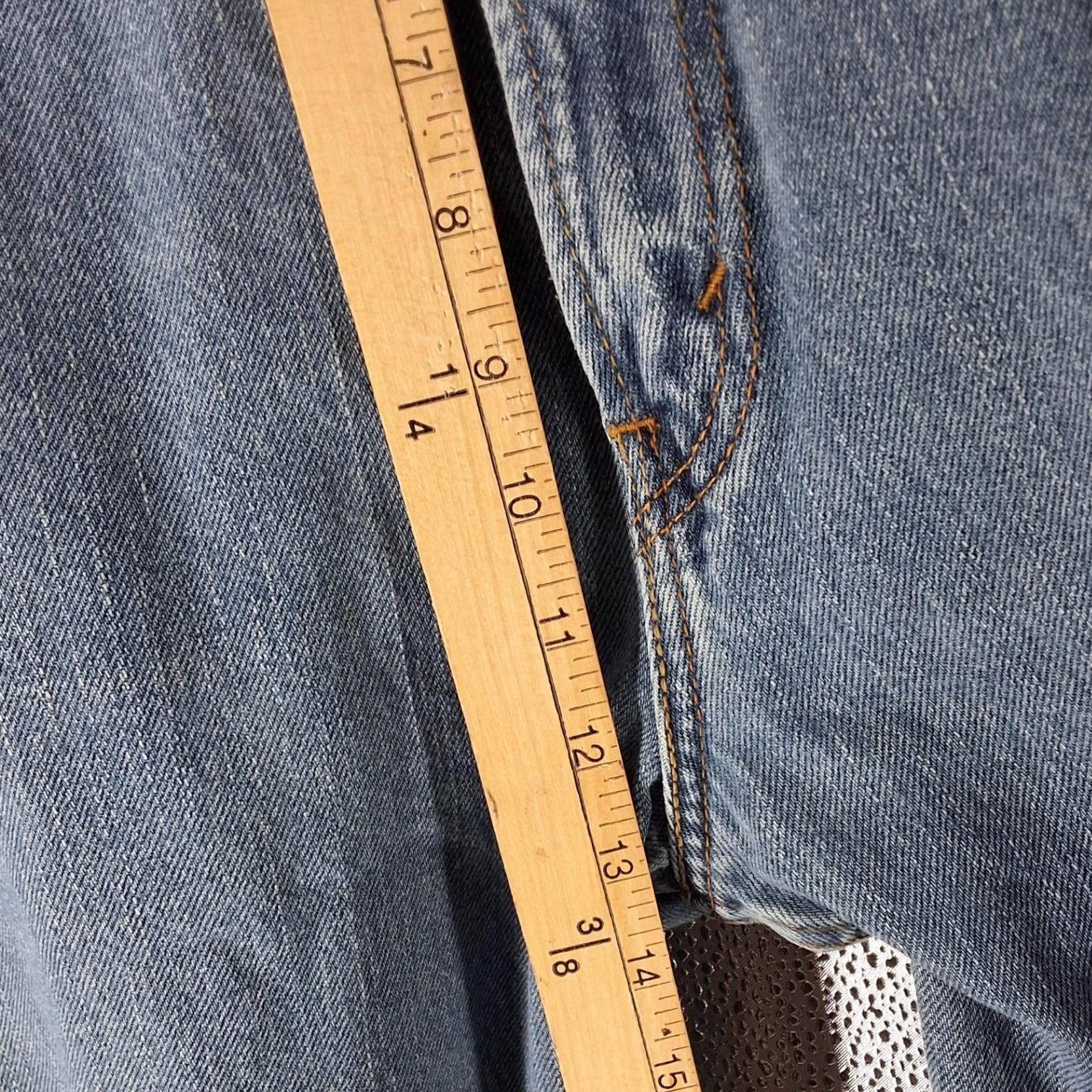 Levis 550 Relaxed Fit Jeans Highrise 42x32 Blue Denim Tapered Leg 100% Cotton - View 5