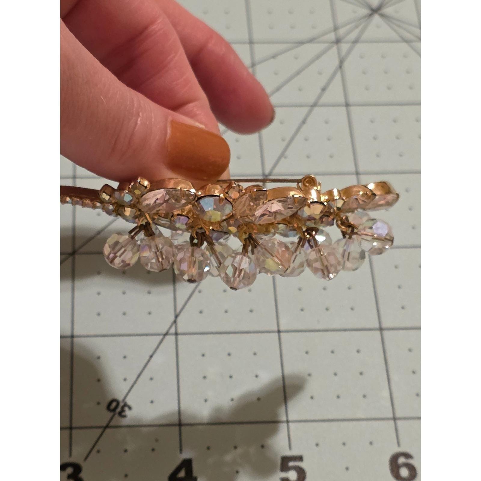 Vintage Juliana Gold Tone AB Crystal Cha-Cha Branch Brooch - View 7