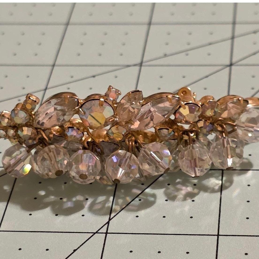 Vintage Juliana Gold Tone AB Crystal Cha-Cha Branch Brooch - View 9