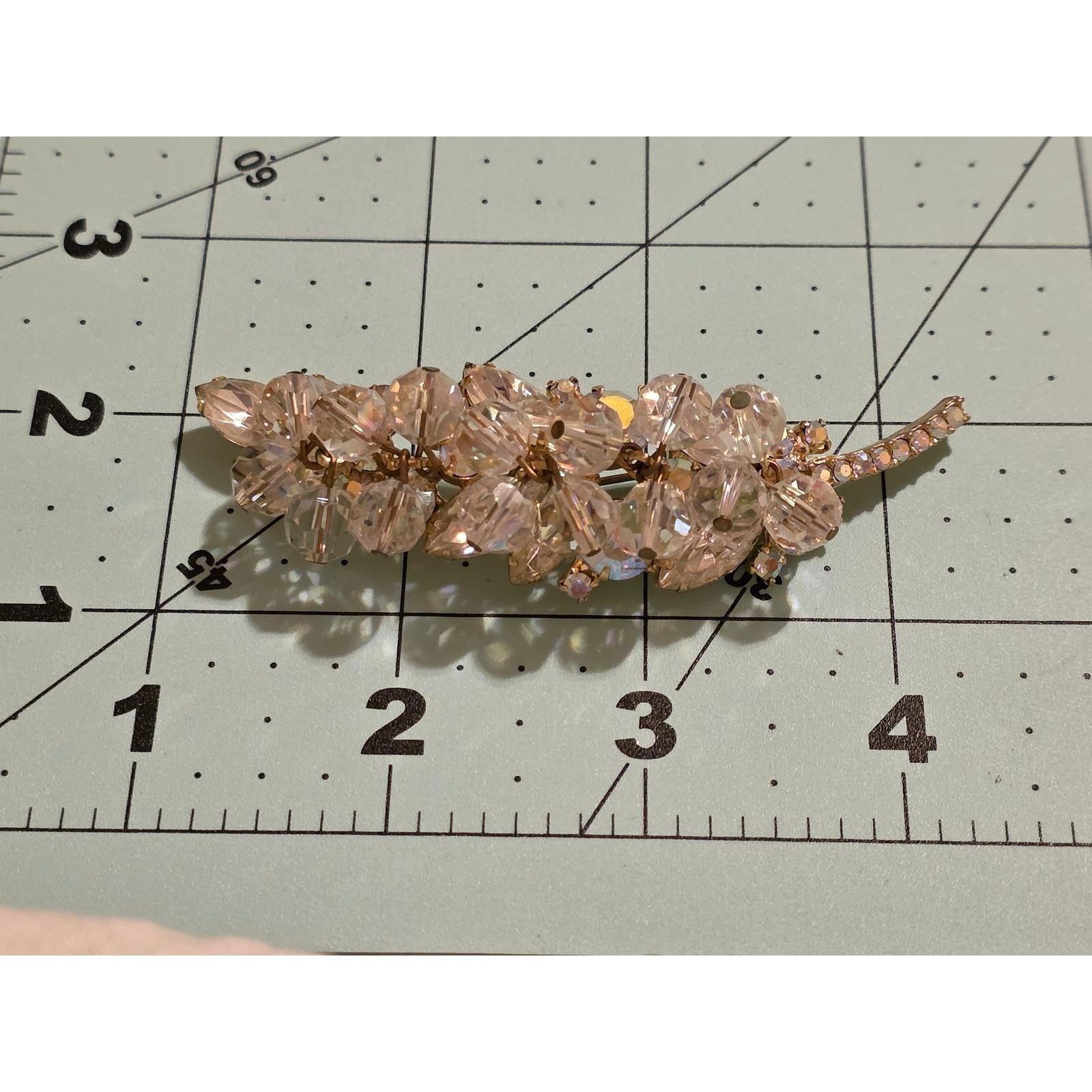 Vintage Juliana Gold Tone AB Crystal Cha-Cha Branch Brooch - View 12