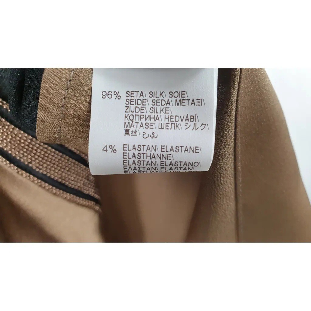 Brunello Cucinelli Silk Monili Bead Colorblock Poncho Wrap Black Brown L - View 3