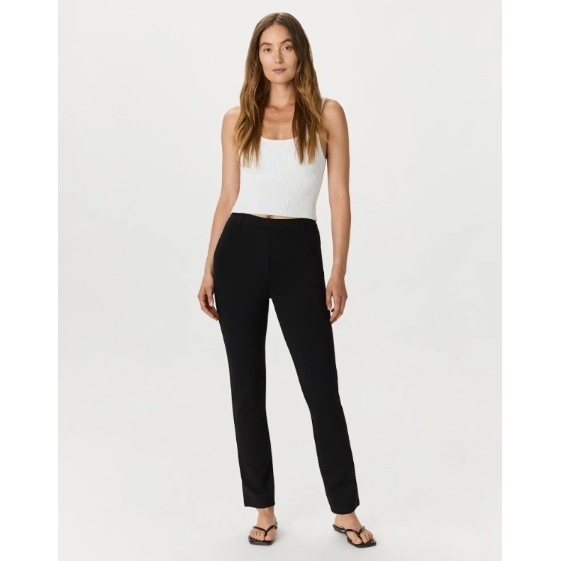 Quince Ultra-Stretch Ponte Straight Leg Pants Small Petite Black Inseam 30 - View 4
