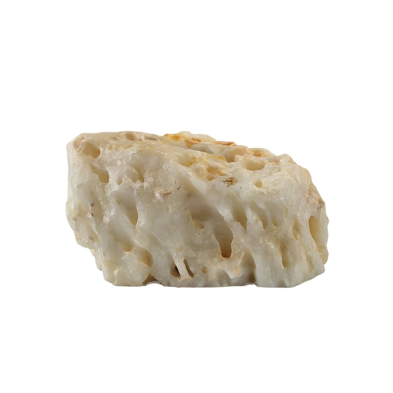 Natural Stone Candle Holder Organic Porous White Mineral Specimen - View 5