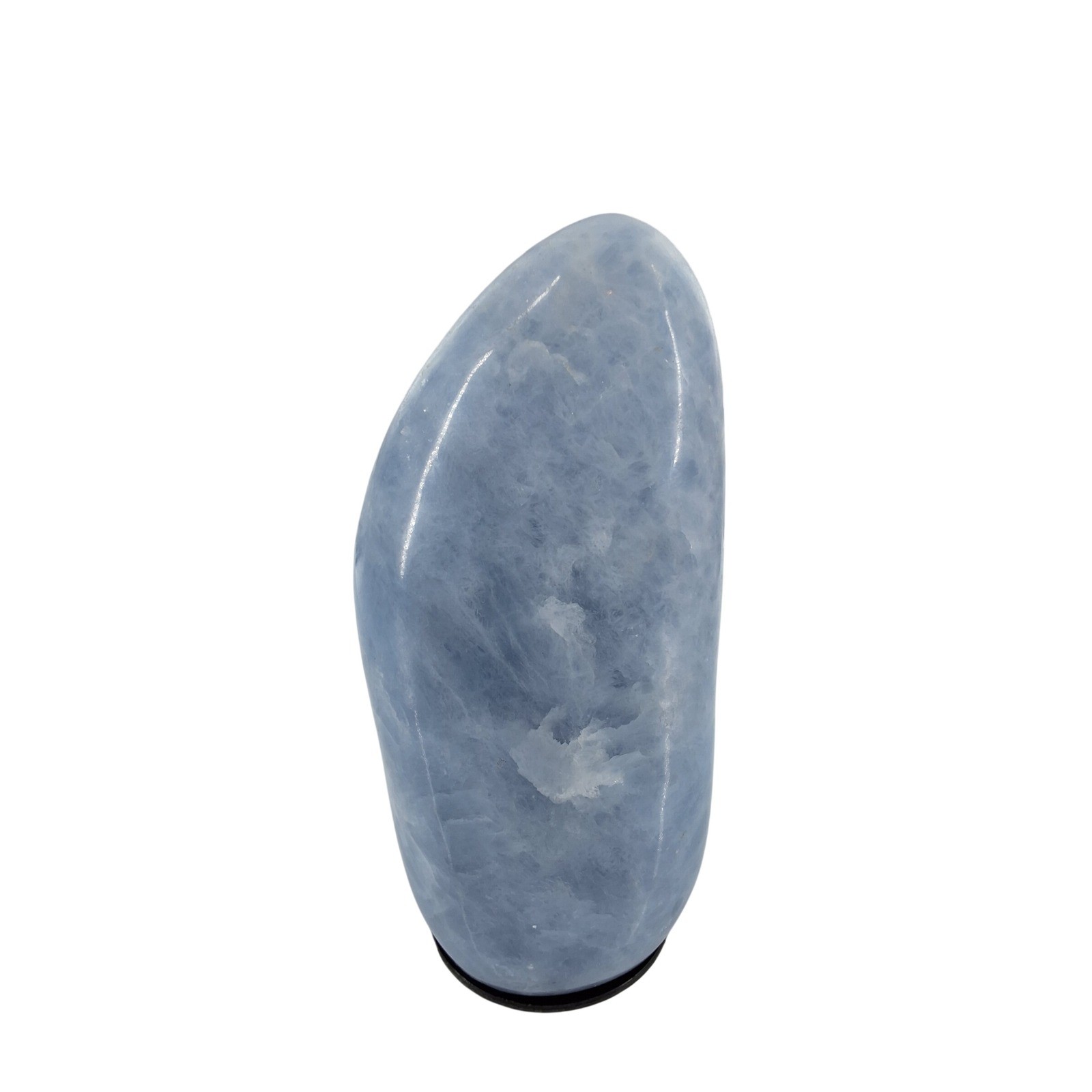 Polished Blue Calcite Freeform Crystal Specimen Large Calming Stone Decor