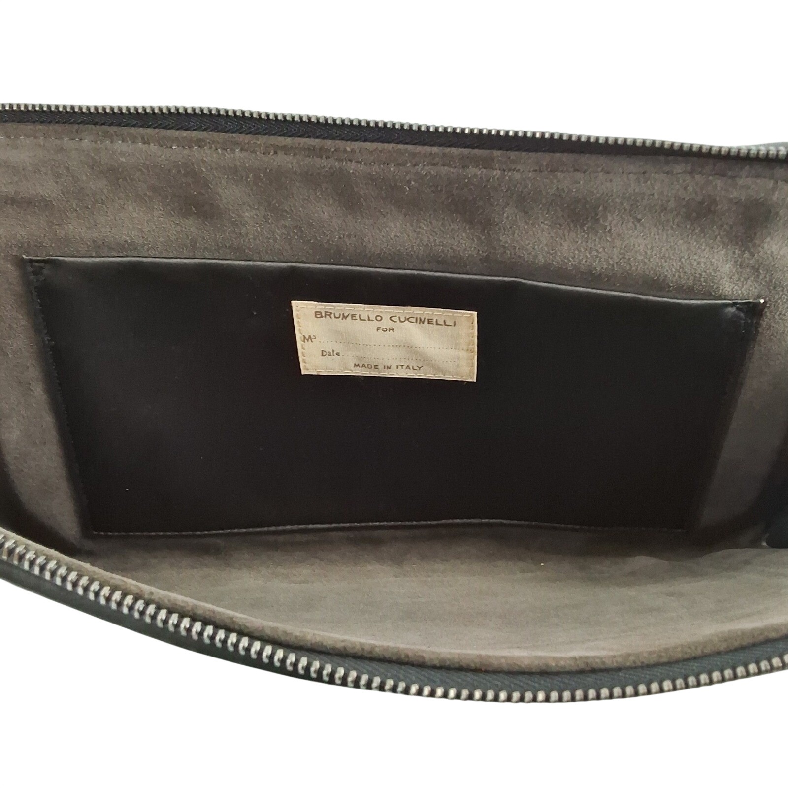 Brunello Cucinelli Woven Monili Beaded Portfolio Clutch Wristlet Brown - View 4