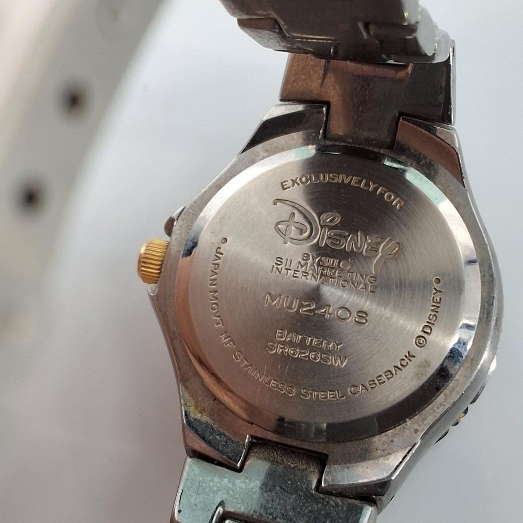 Disney Mickey Mouse Watch Womens Two Tone Crystal Bezel MOP Dial MU2403 - View 3