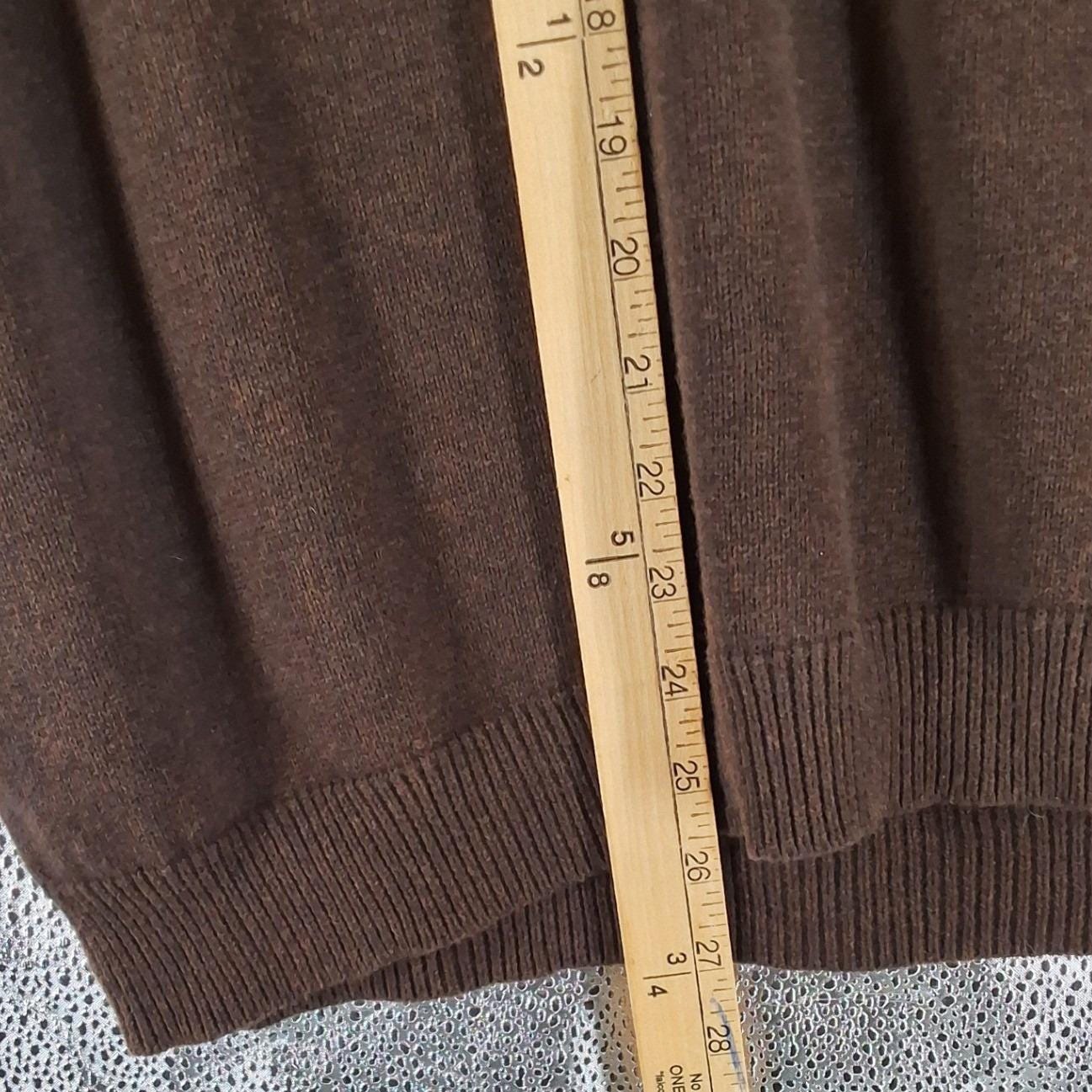 Preswick & Moore Argyle V-Neck Sweater Vest Brown Cotton XL Men Made in UK - View 5