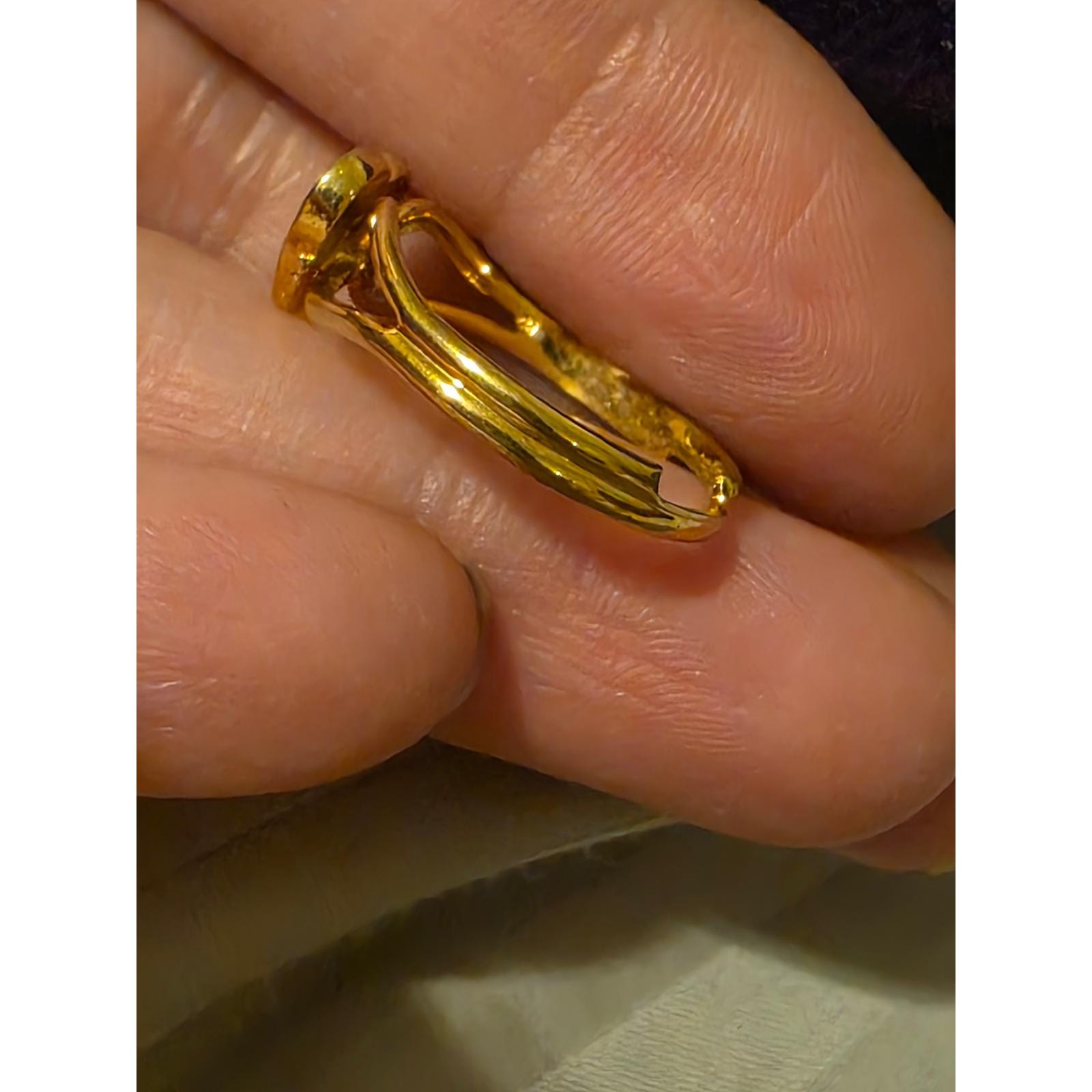 Vintage Style Gold Tone Adjustable Ring Turquoise Heart Cross Faith Jewelry - View 4