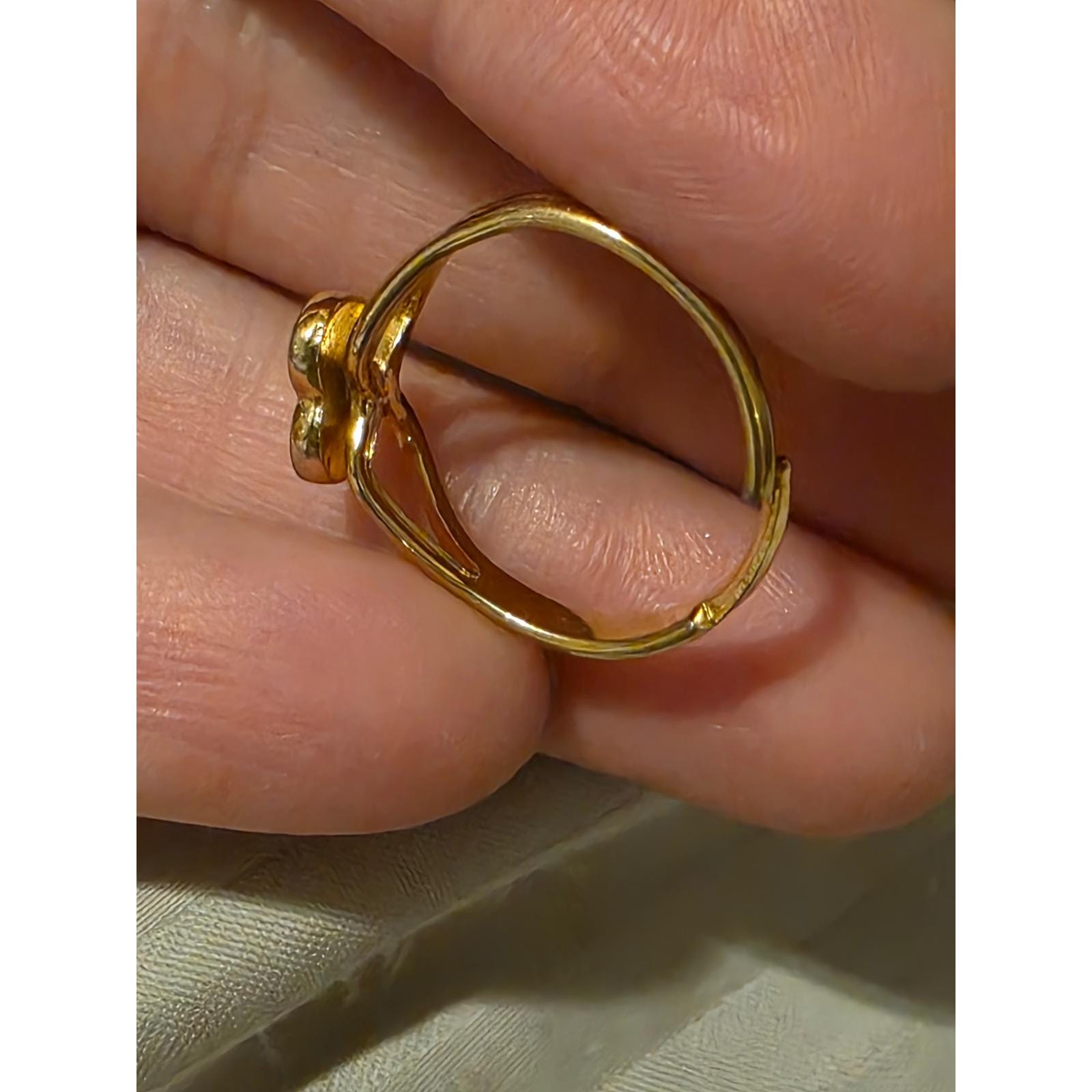 Vintage Style Gold Tone Adjustable Ring Turquoise Heart Cross Faith Jewelry - View 12