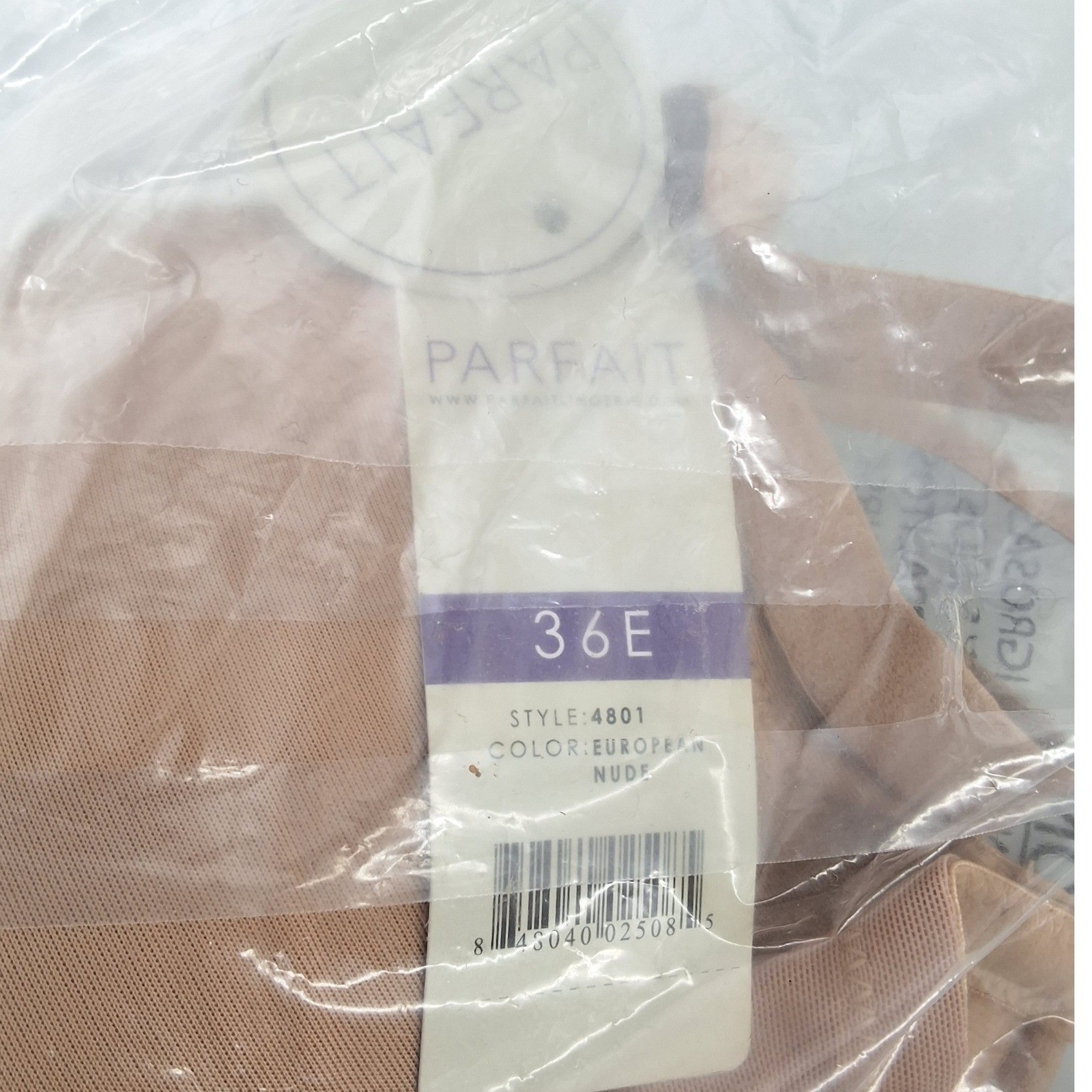Parfait Jeanie 4801 Molded Plunge Bra European Nude 36E UK 36DDD US NWT - View 4