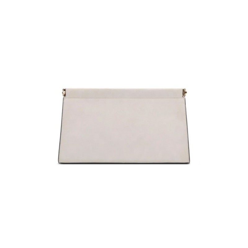 INC Cleeo Chevron Clutch Tan Gold Frame Handbag NWT - View 4