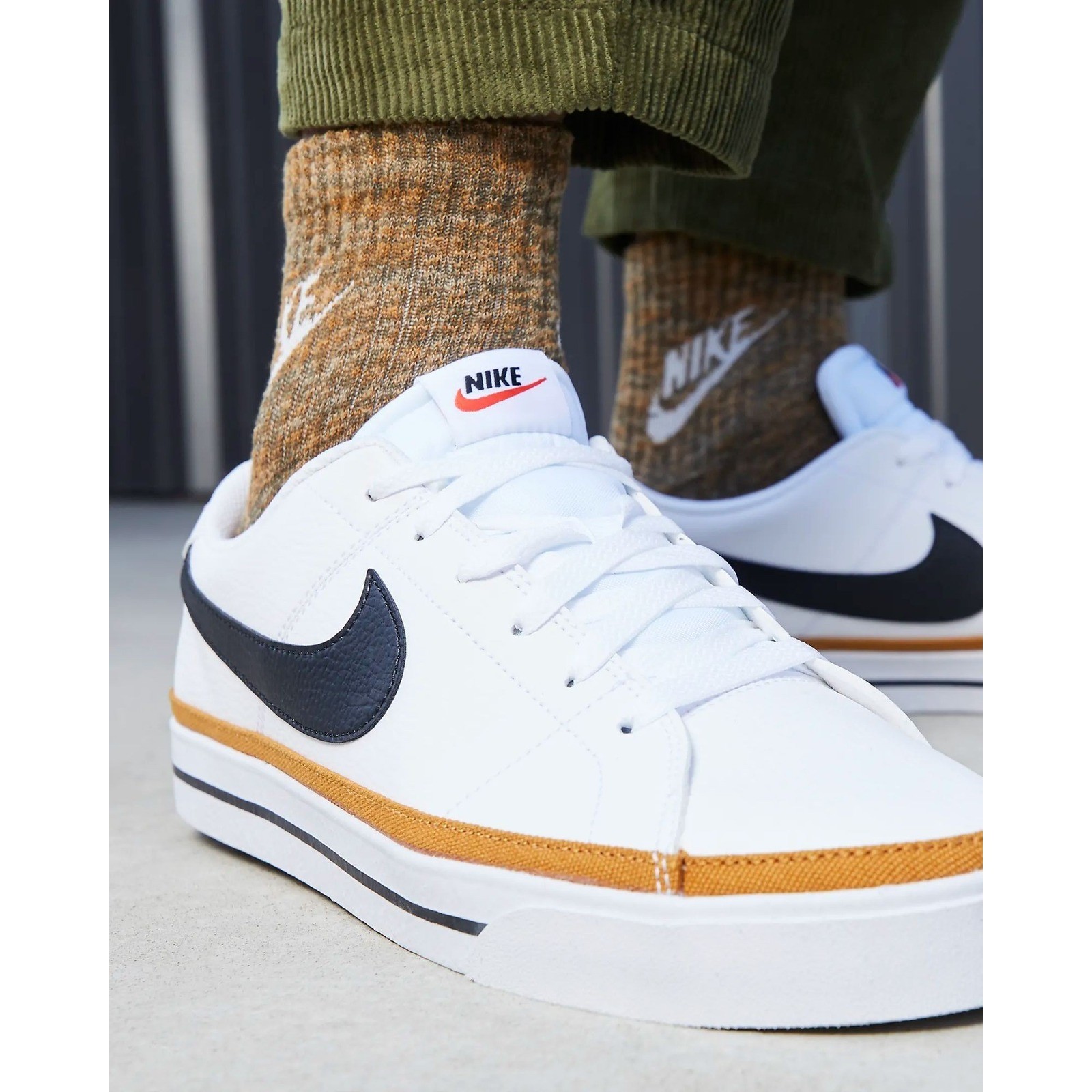 Nike Court Legacy Men's White Gold Sneakers DH3162-101 Size 9