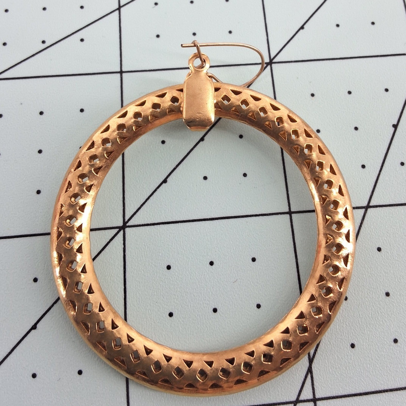 Oversized Gold Tone Woven Braided Chunky Statement Hoop Earrings 2.5" - View 3
