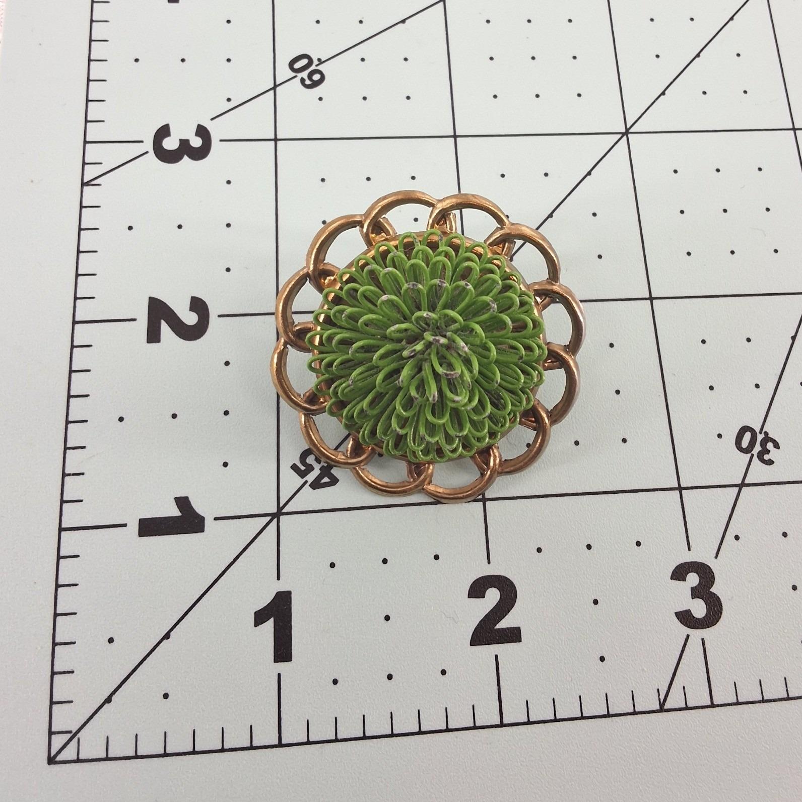 Retro Green Abstract Statement Earrings 1.5"