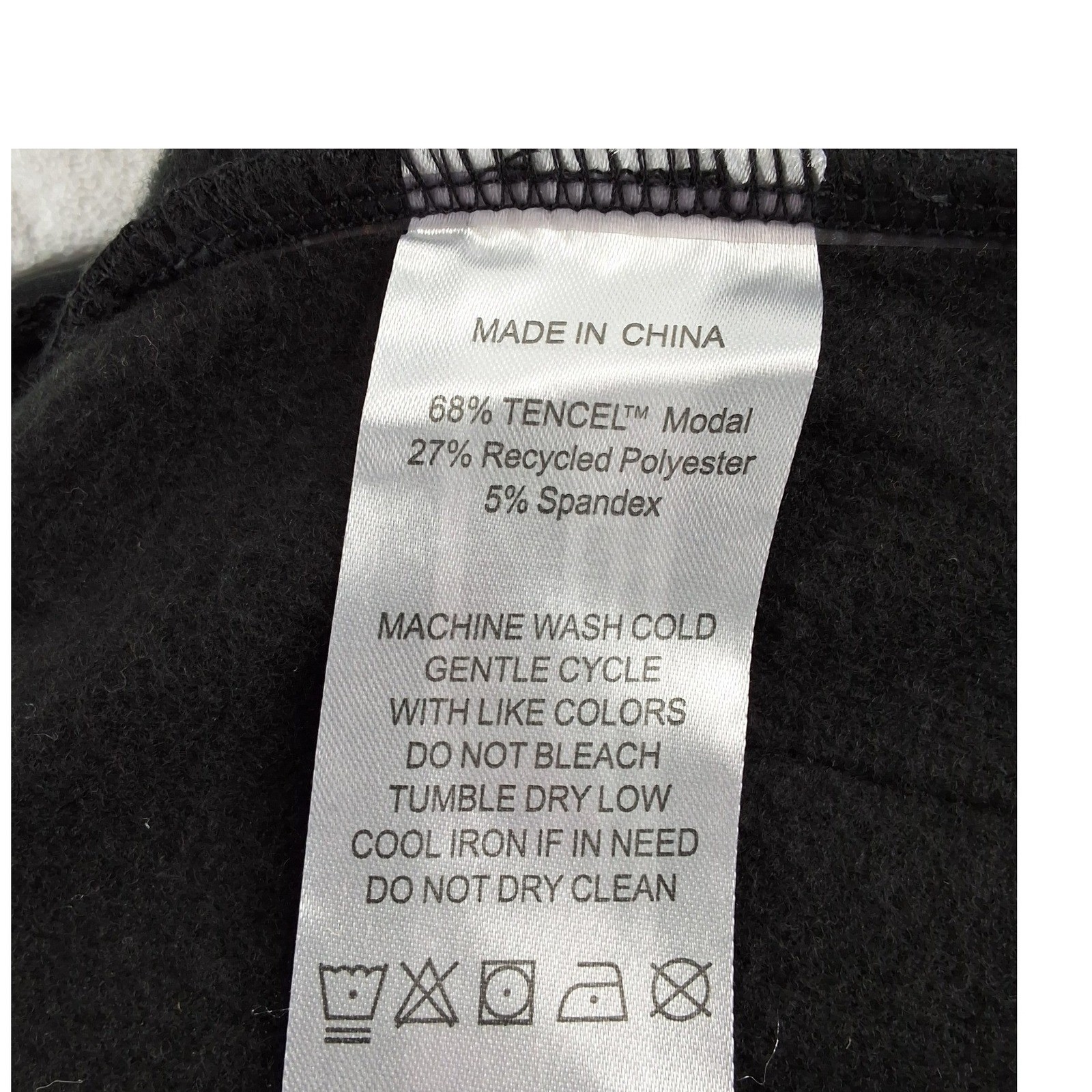 Quince Black SuperSoft Fleece Cropped Wide Leg Pants Small NWT - View 11