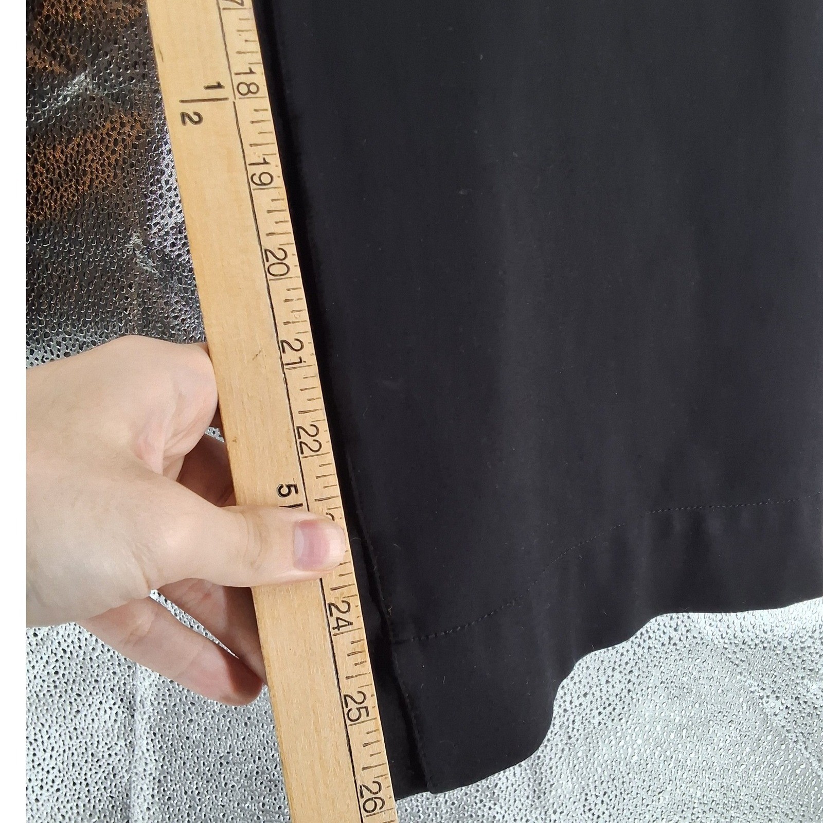 Quince Ultra Stretch Ponte Cropped Wide Leg Pant Black Size 16 - View 9