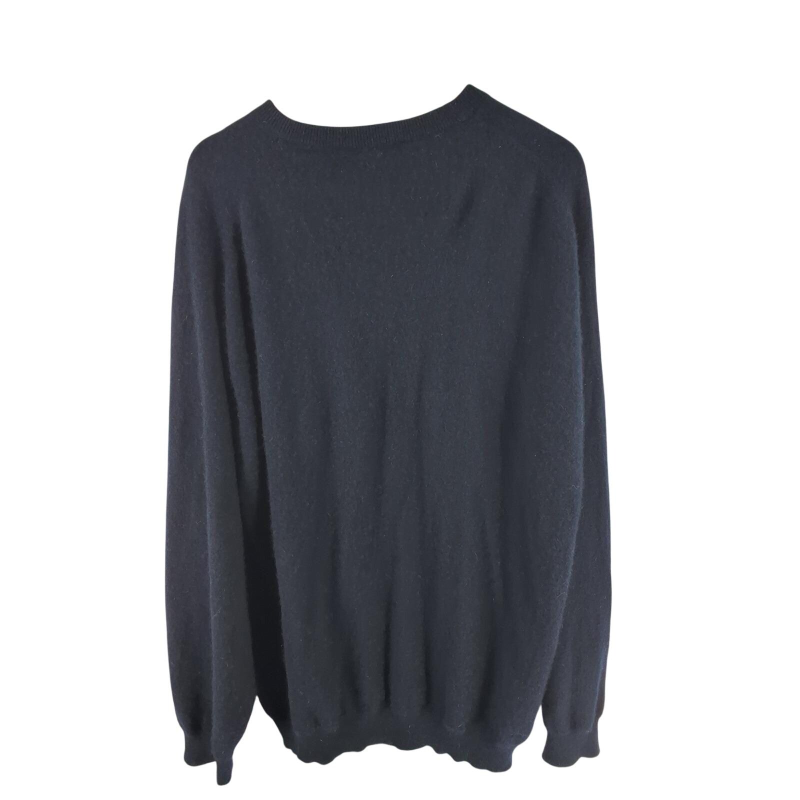 Vintage Coach 100% Cashmere Crewneck Sweater Black Size Large - View 5