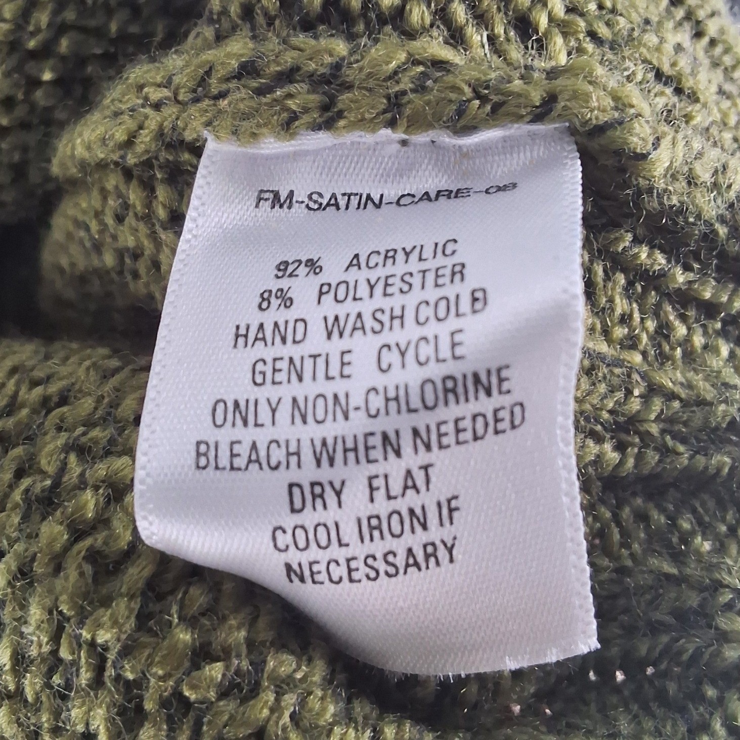 Great Northwest Womens Olive Green Henley Sweater Small Textured Knit Pullover - View 4