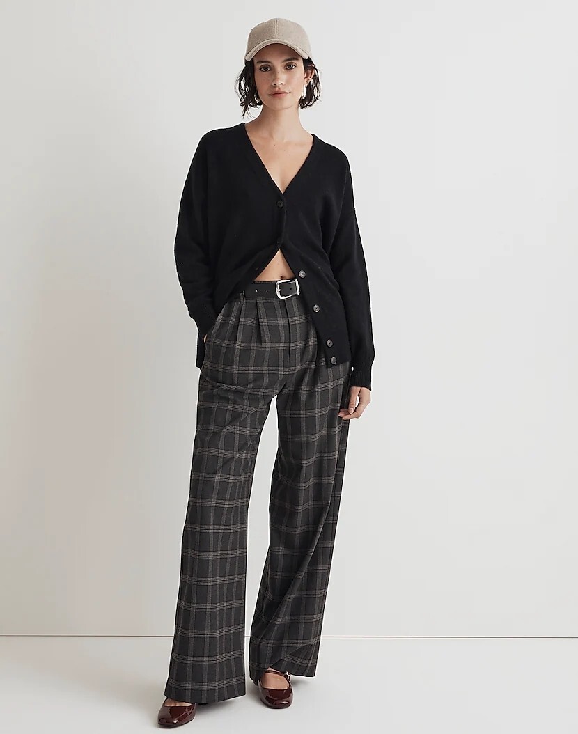 Madewell V-Neck Relaxed Wool Cardigan XXS NWT True Black - View 7