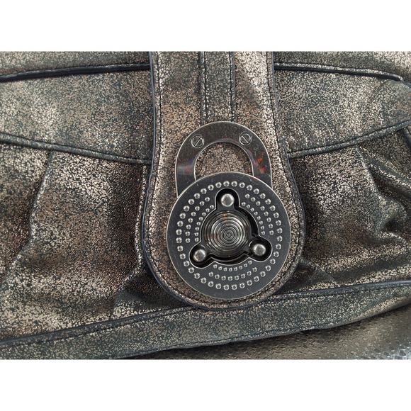 Steven by Steve Madden Lady Unique Lock Clutch Bronze Metallic Crackled - View 3