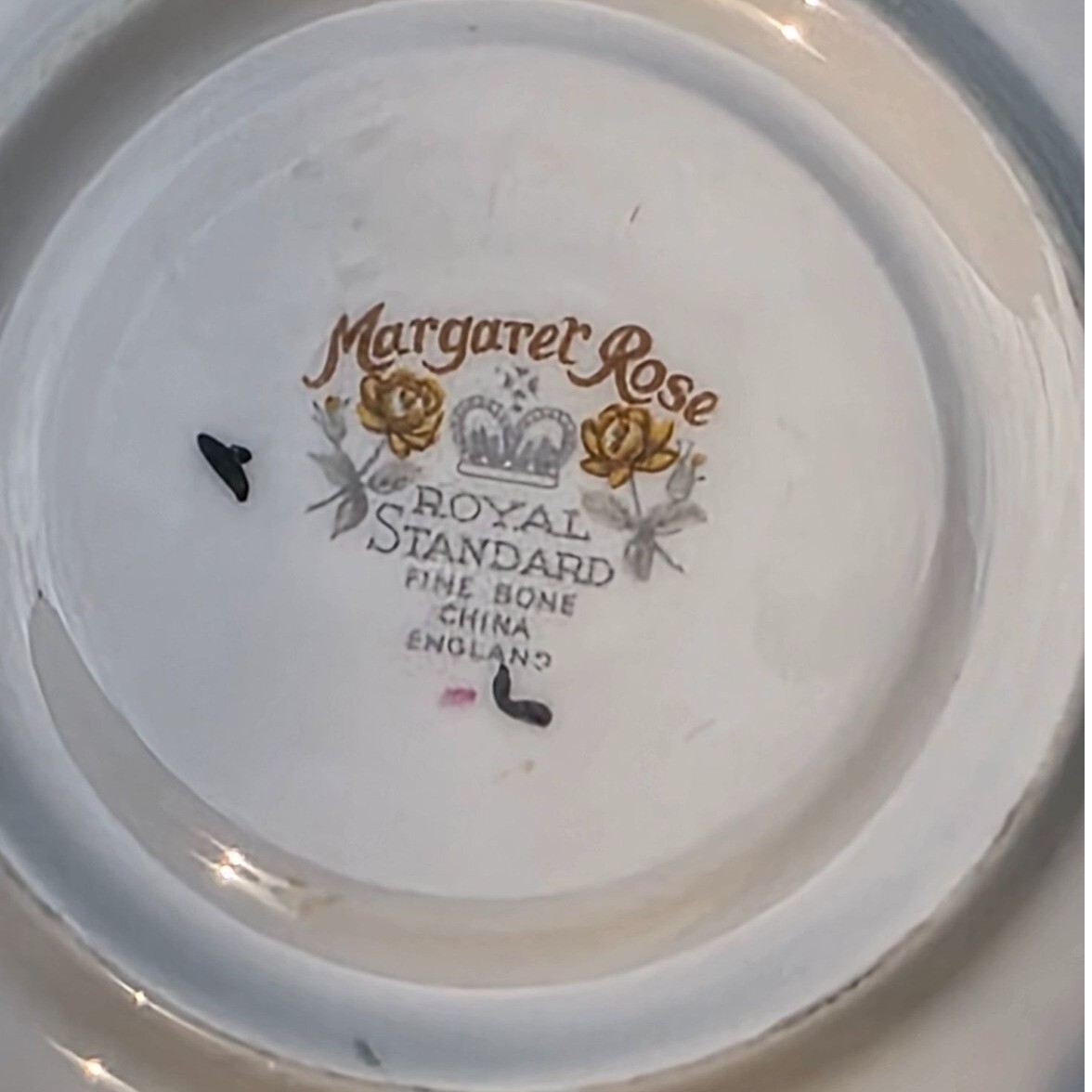 Margaret Rose Royal Standard Yellow Rose Bone China Teacup & Saucer Set Vintage - View 5