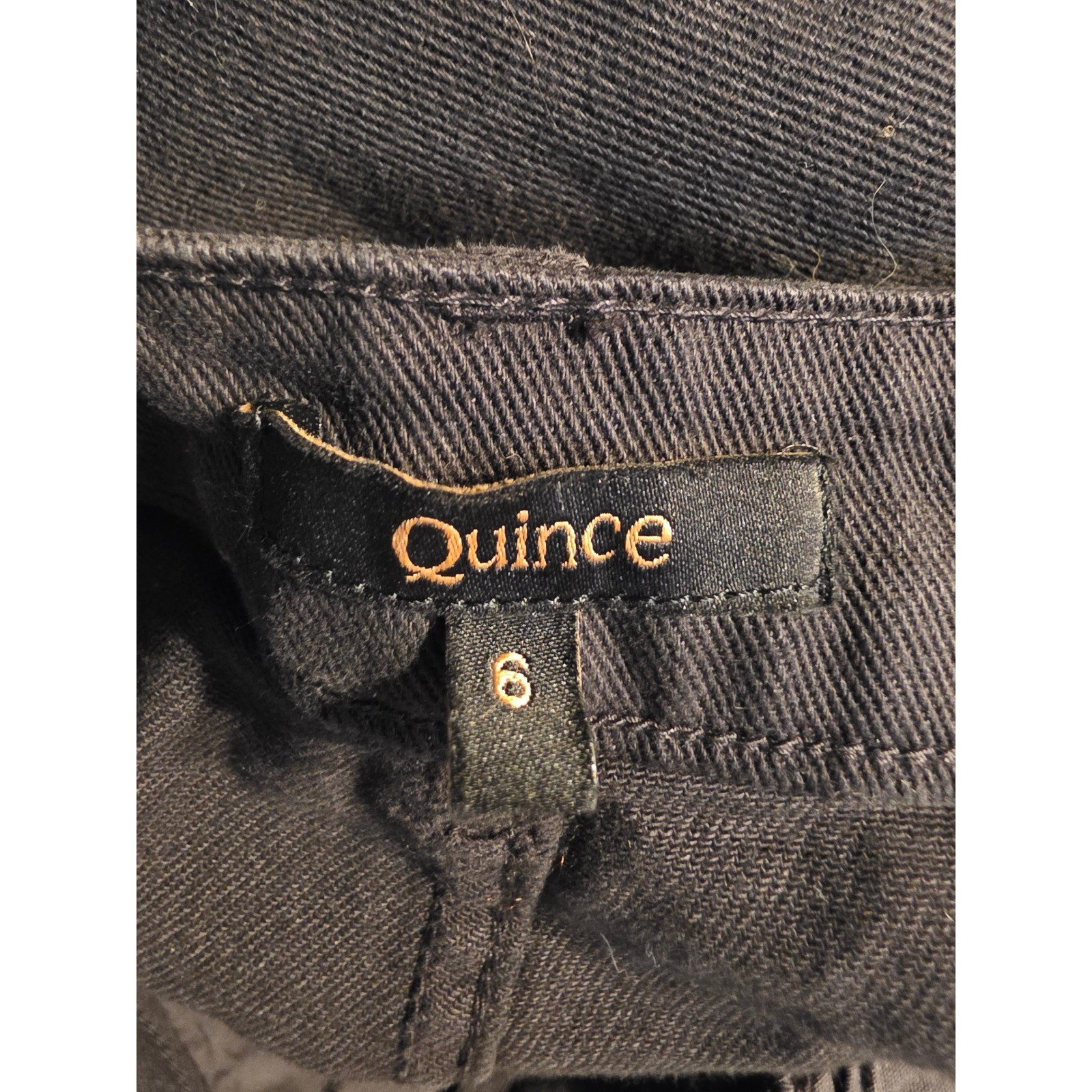 Quince Organic Stretch Cotton Twill Barrel Pant Black 27 Inseam Size 6 - View 7