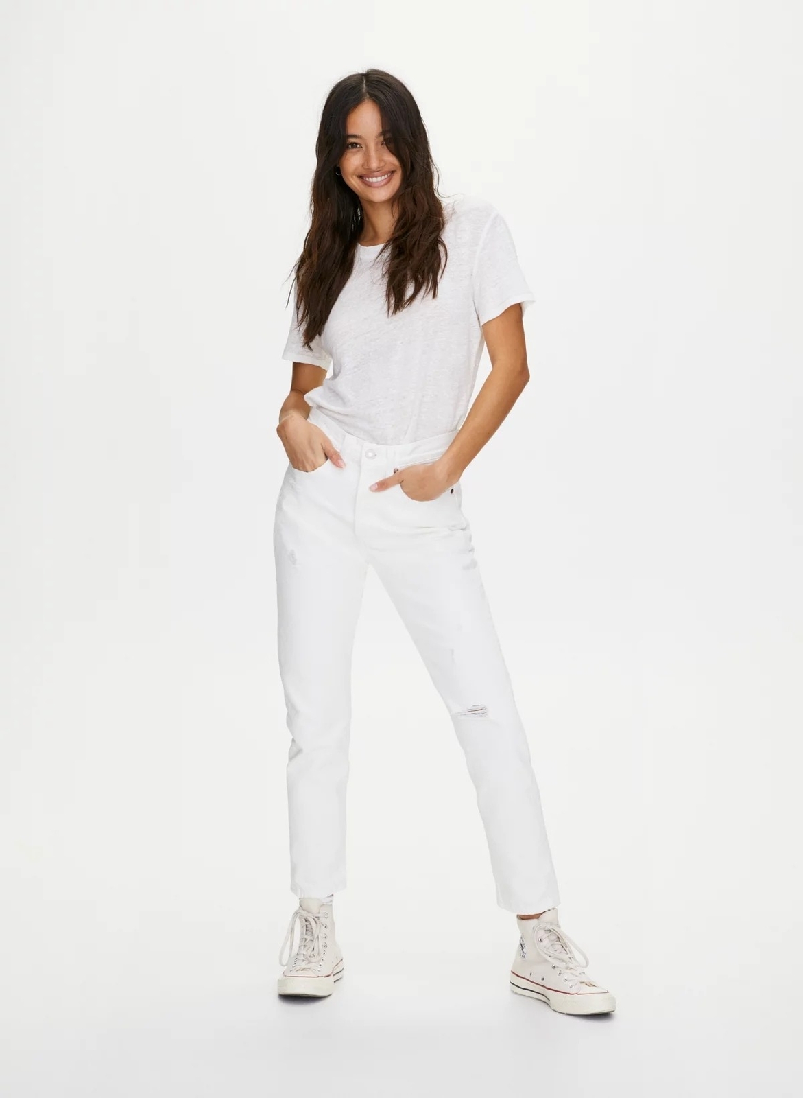 Levi's Premium 501 Skinny White Distressed Jeans W26 L28 Button Fly - View 7