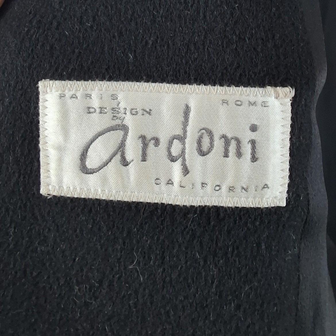 Vintage Ardoni California Wool Coat Mink Fur Collar ILGWU Union Made 60s M - View 3