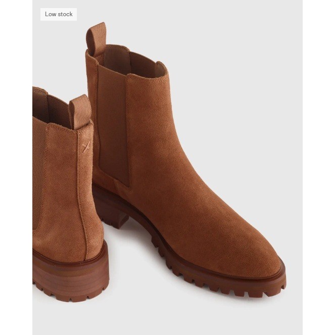 Quince Women's Suede Chelsea Boots Cinnamon Brown Size 9 - View 4