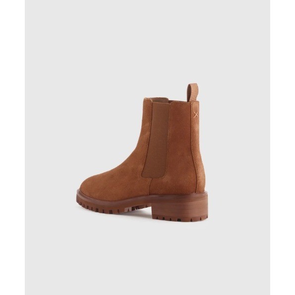 Quince Women's Suede Chelsea Boots Cinnamon Brown Size 9 - View 6