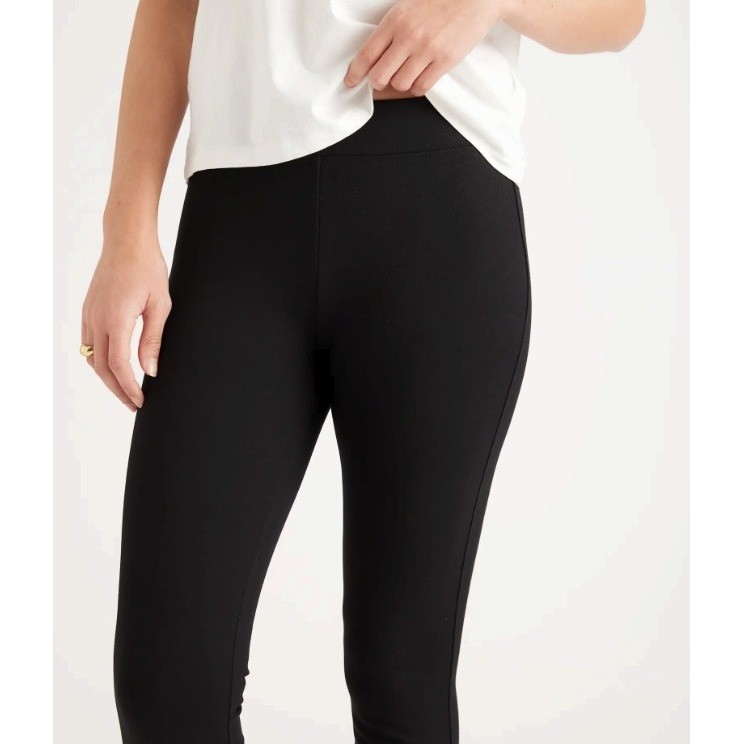 New Quince Ultra-Stretch Ponte Skinny Pant Black Tall Medium - View 3
