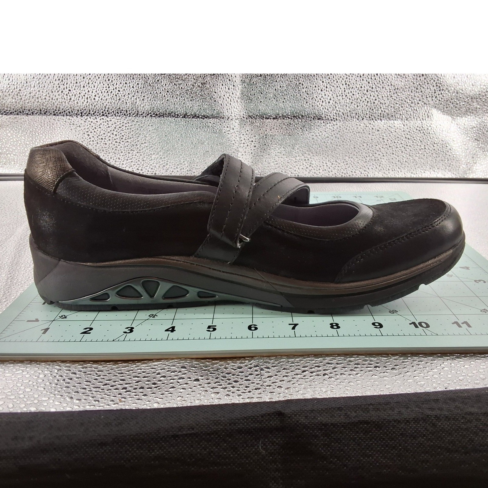 Aravon Revshow Black Leather Suede Double Strap Mary Jane Shoes Size 10 - View 9