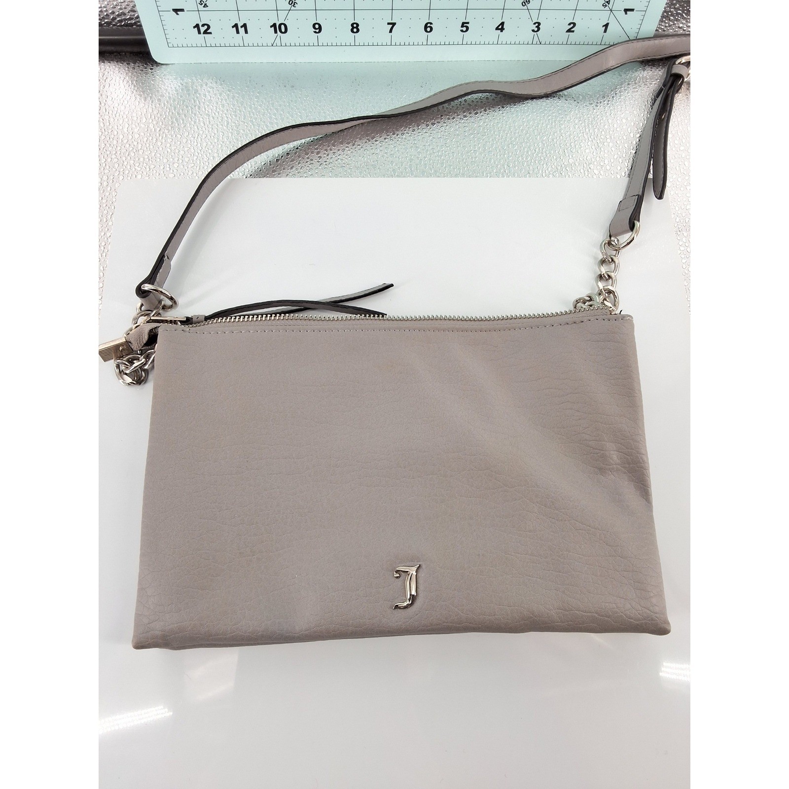 Juicy Couture Gray Faux Leather Crossbody Bag Detachable Pouch Wristlet - View 17