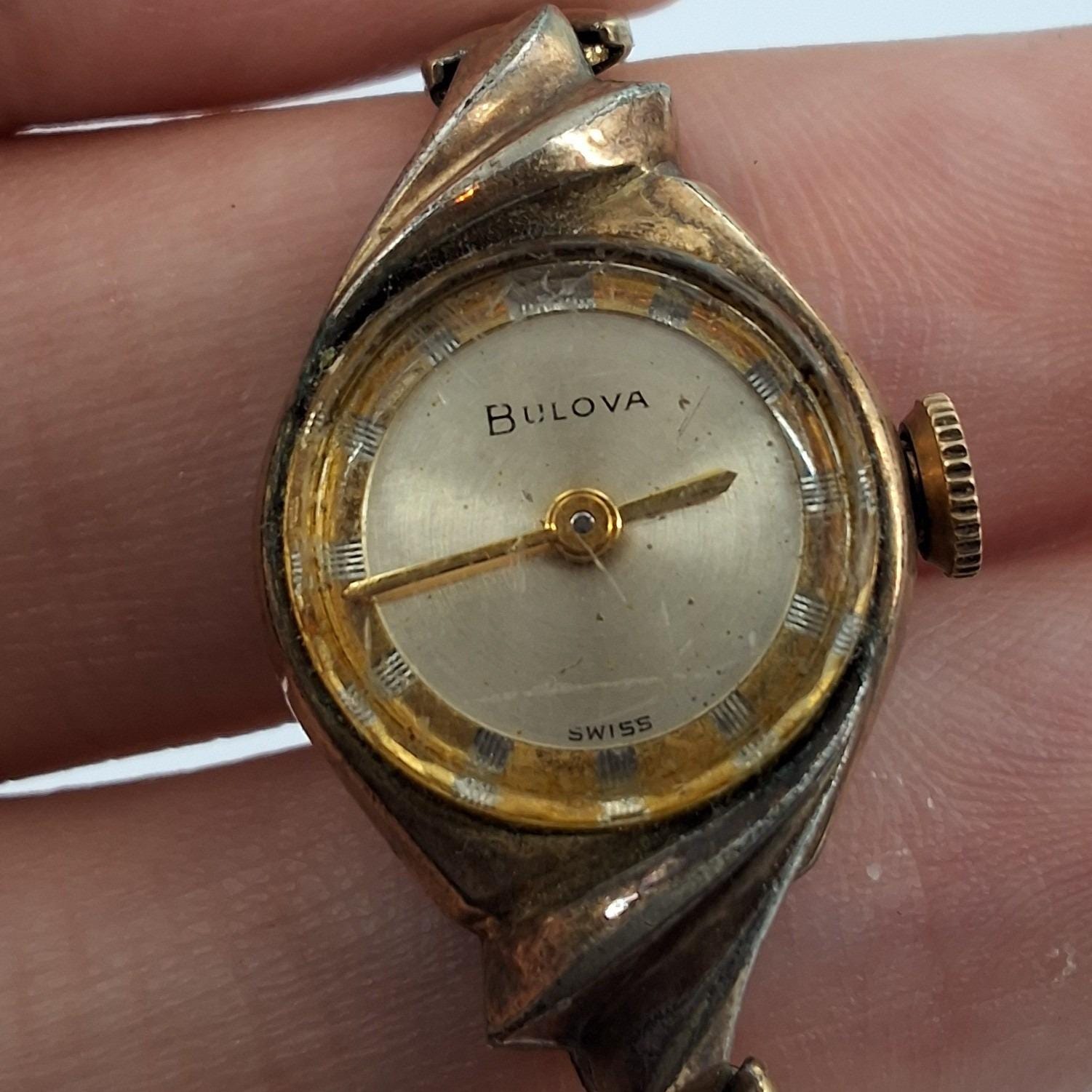 Vintage 1960 Bulova 10K RGP Cocktail Watch Speidel Band M0 - View 4