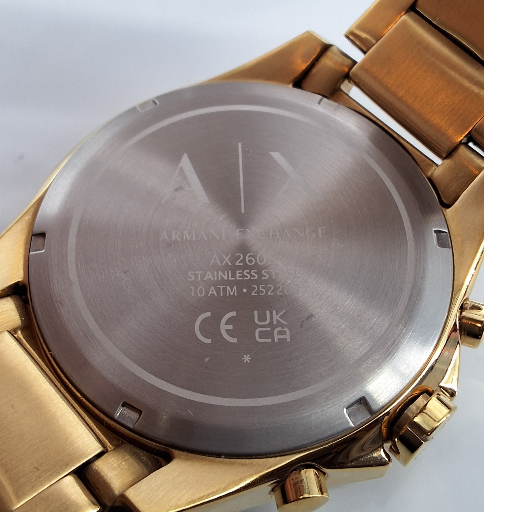 Armani Exchange Men's AX2602 Drexler Gold Watch Untested For Parts Box - View 5