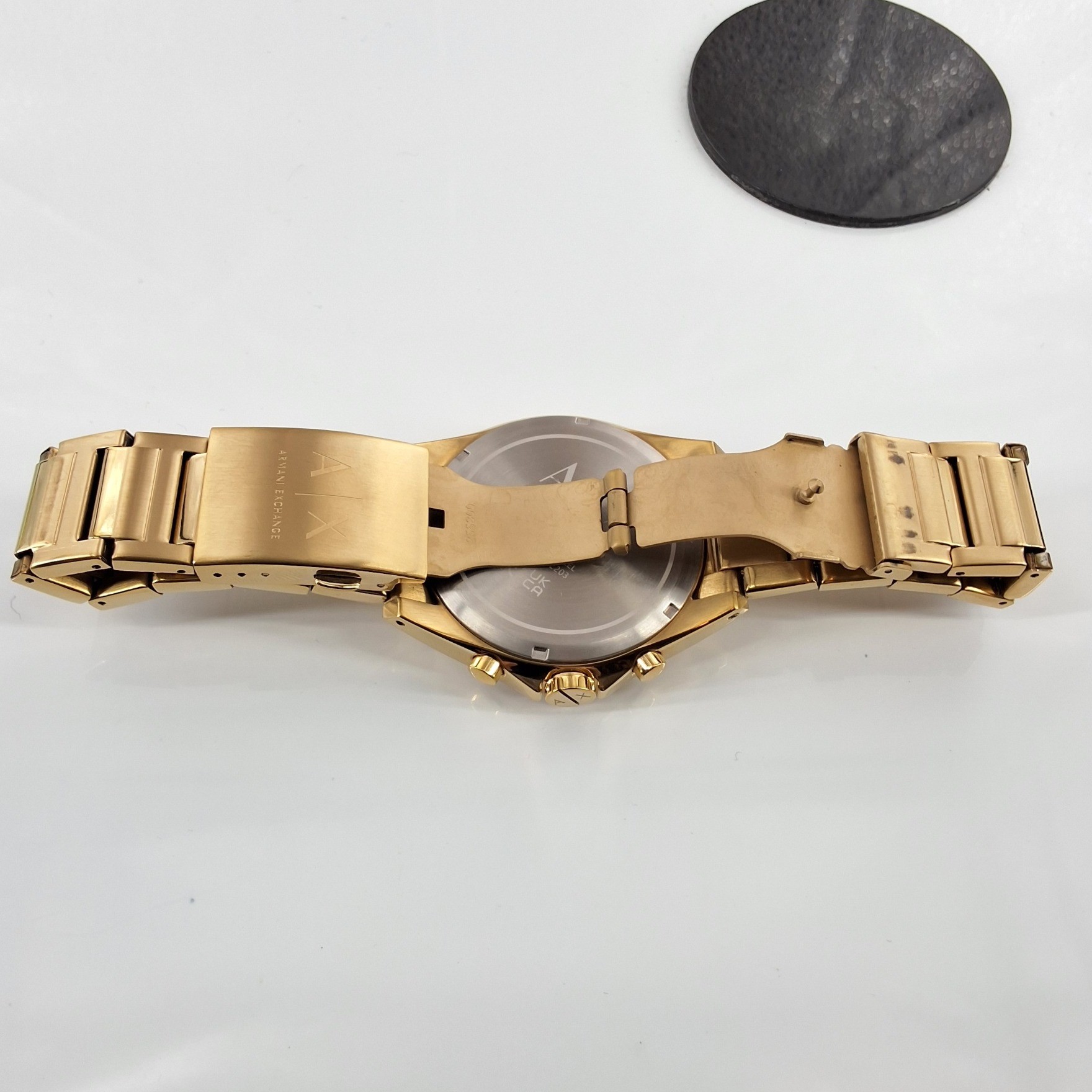 Armani Exchange Men's AX2602 Drexler Gold Watch Untested For Parts Box - View 6