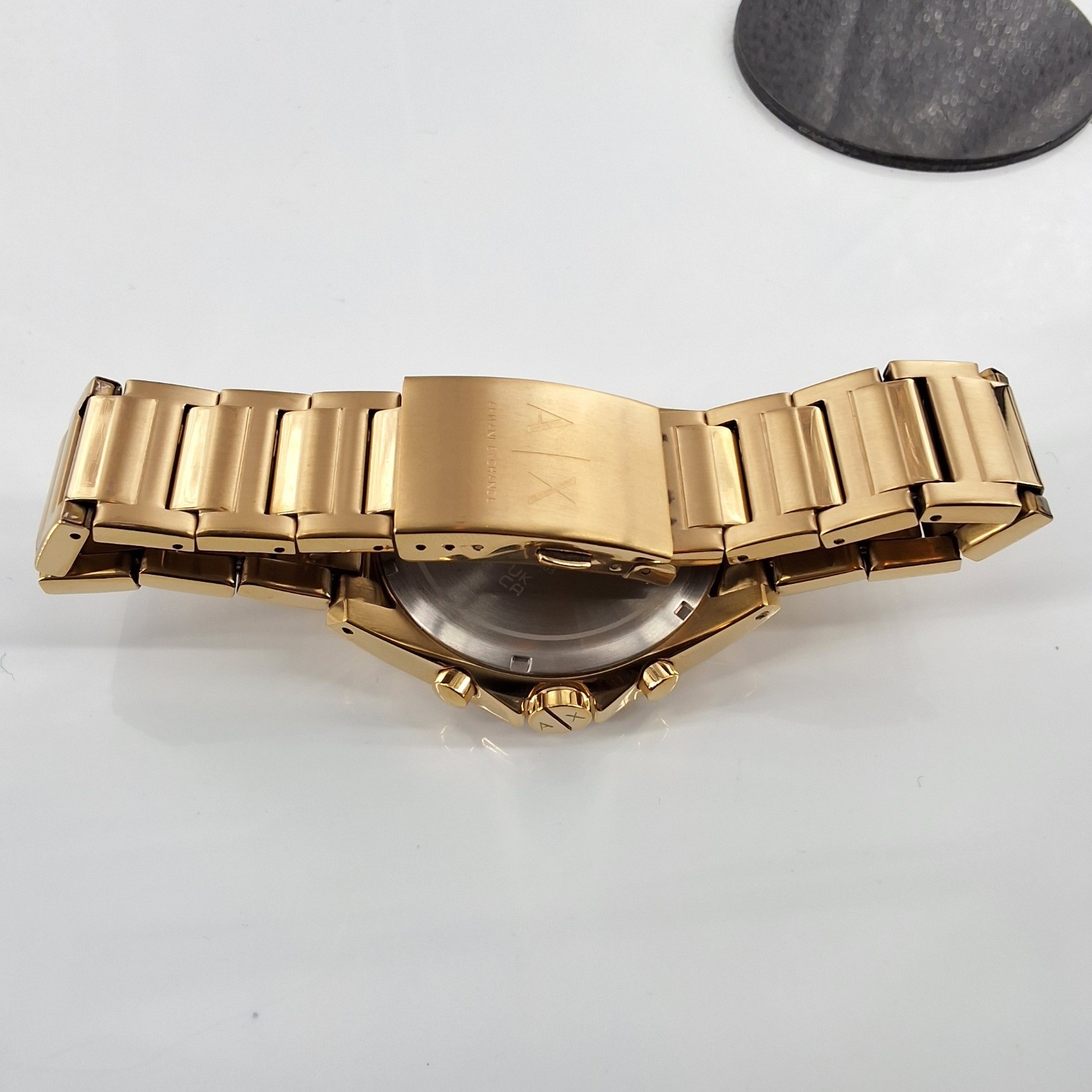 Armani Exchange Men's AX2602 Drexler Gold Watch Untested For Parts Box - View 7