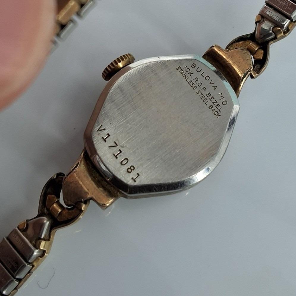 Vintage 1960 Bulova 10K RGP Cocktail Watch Speidel Band M0