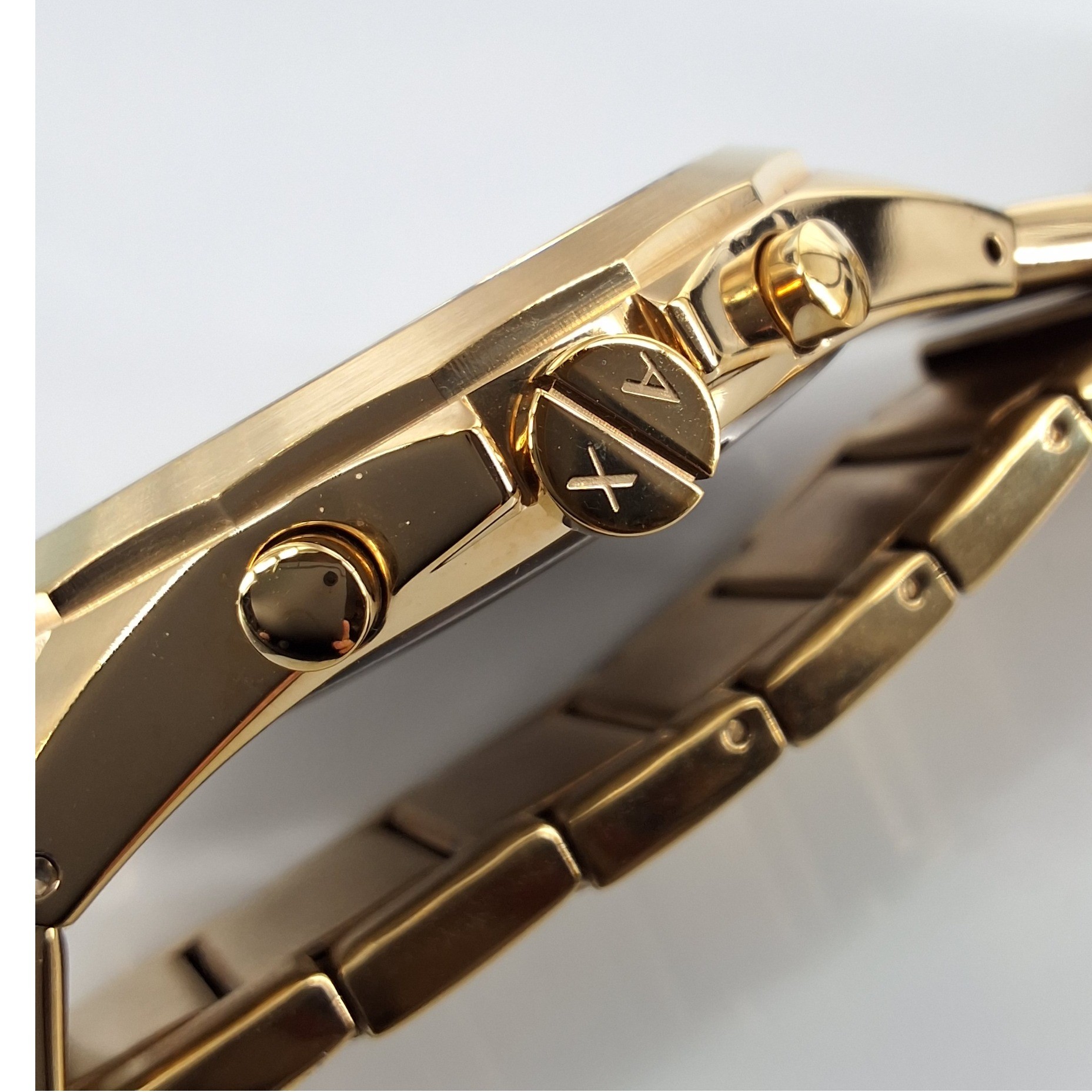 Armani Exchange Men's AX2602 Drexler Gold Watch Untested For Parts Box - View 3
