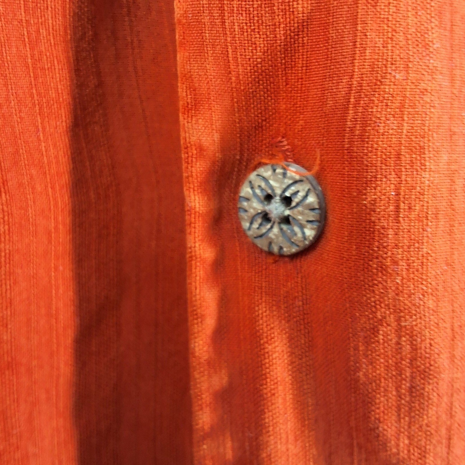 Tommy Bahama Men XXL Rust Orange Silk Textured Short Sleeve Camp Shirt Resort - View 6