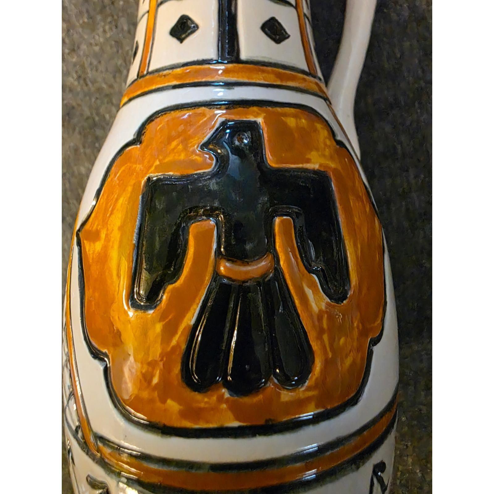 Vintage 1983 O.L. Konrad Studio Pottery Southwestern Thunderbird Vase 8.5" - View 7